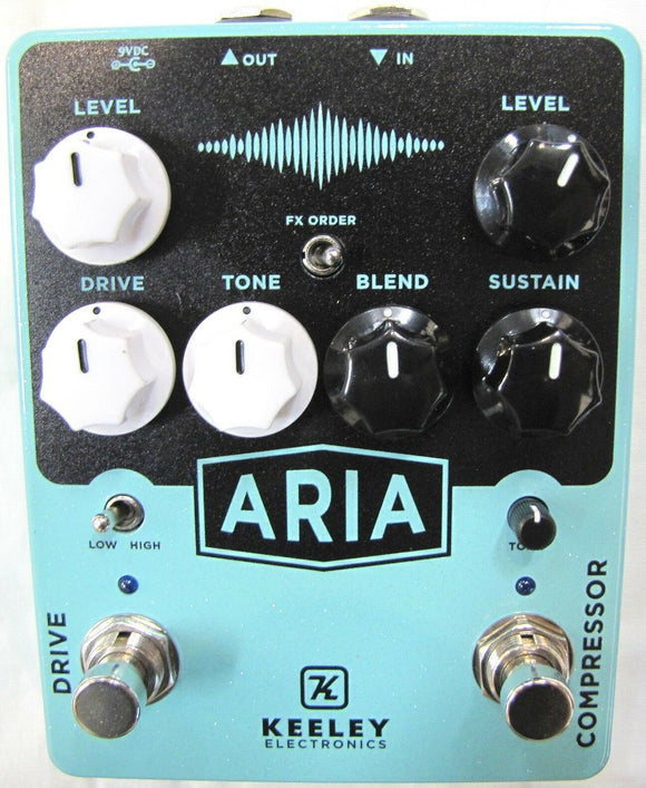 Keeley Aria Compressor Drive Guitar Effects Pedal Front