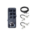 Mooer Cali MK3 micro preamp pedal — navy enclosure with included cables
