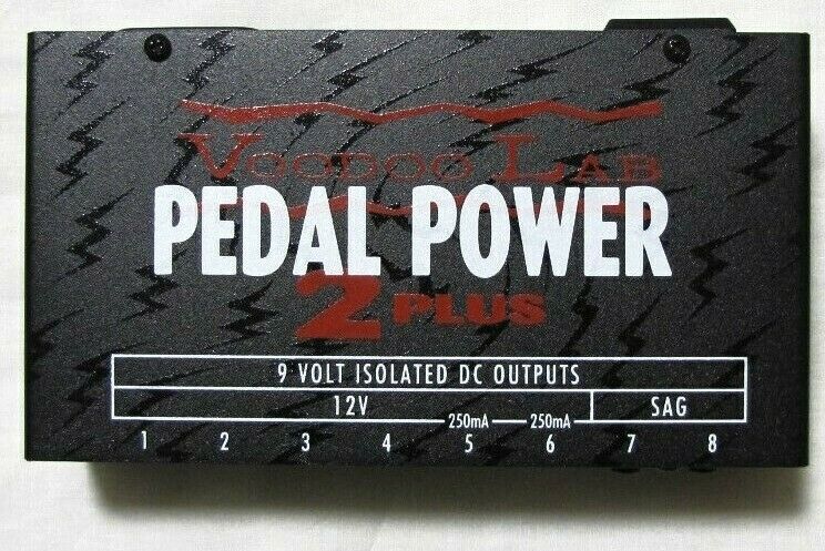 Voodoo Lab Pedal Power 2 Plus - black enclosure top panel with outputs