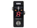 Korg Pitchblack Mini pedal tuner - black compact enclosure with LED display, front view