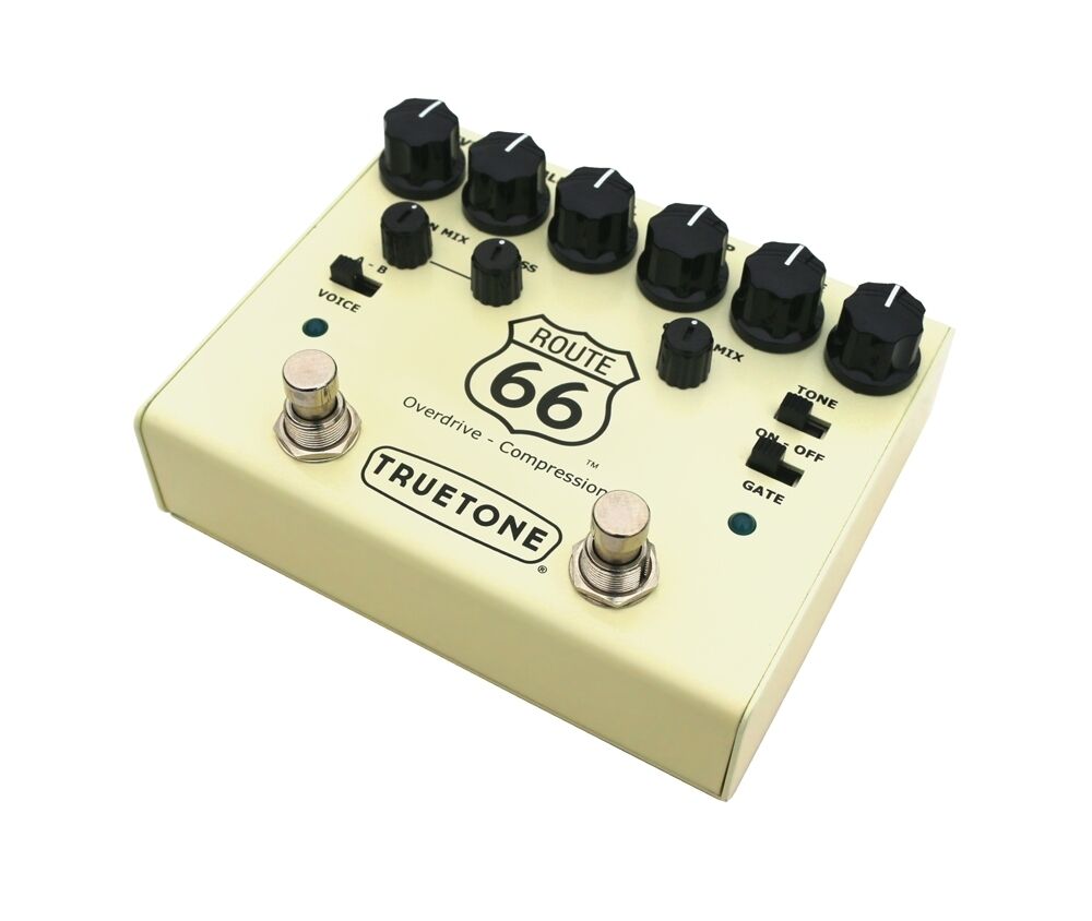 Truetone V3 Route 66 overdrive compression guitar pedal top view