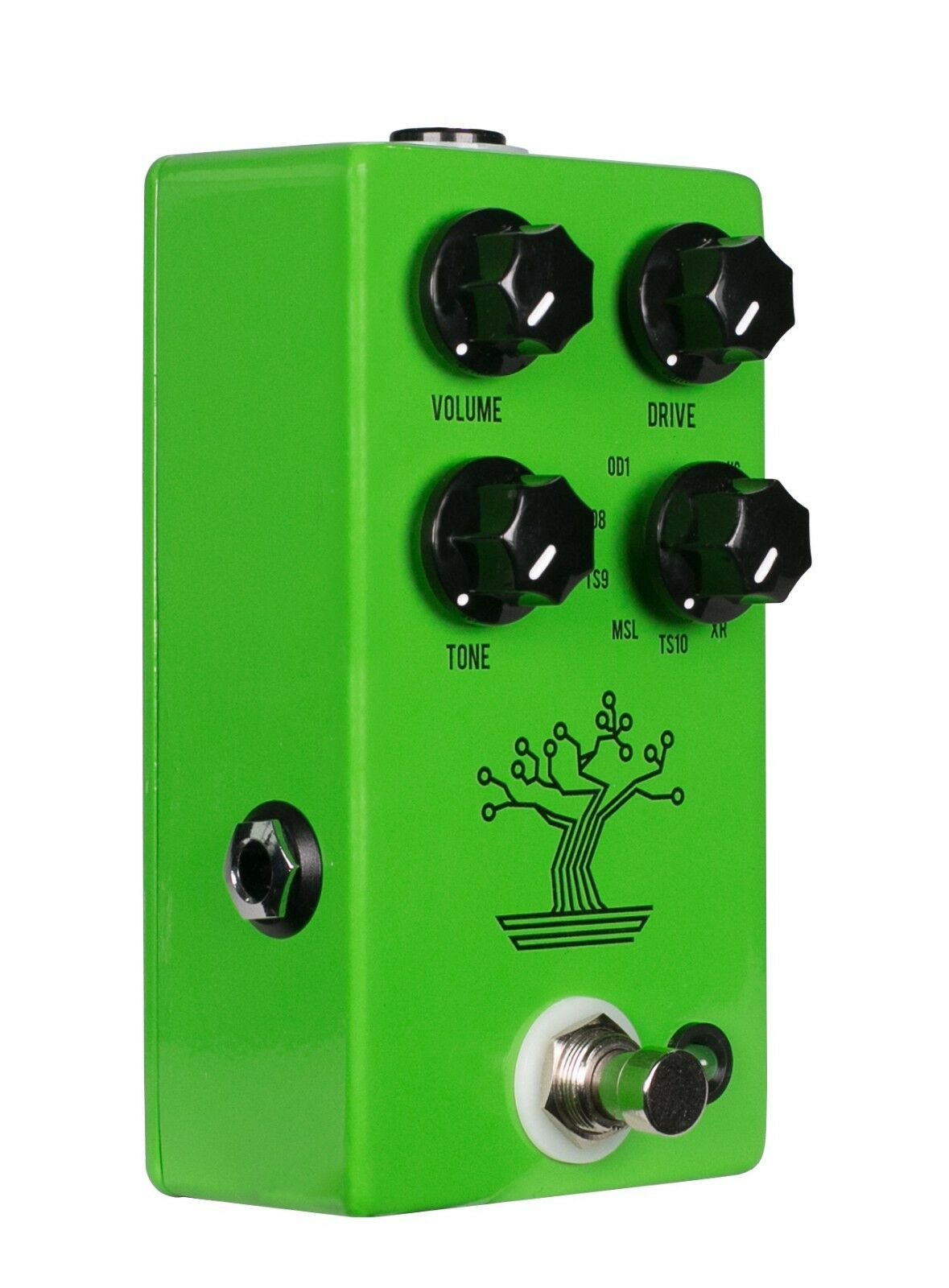 JHS Bonsai overdrive pedal showing the nine Tube Screamer mode selector positions