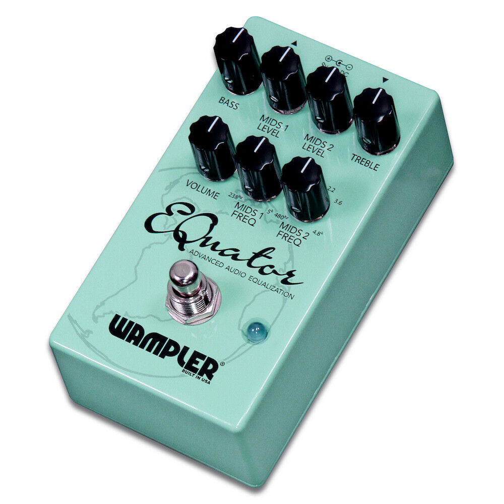 Wampler EQuator EQ pedal — top-mounted jacks and top view