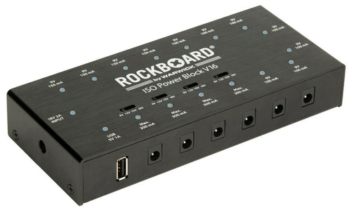 RockBoard ISO Power Block V16 power supply — side angle view