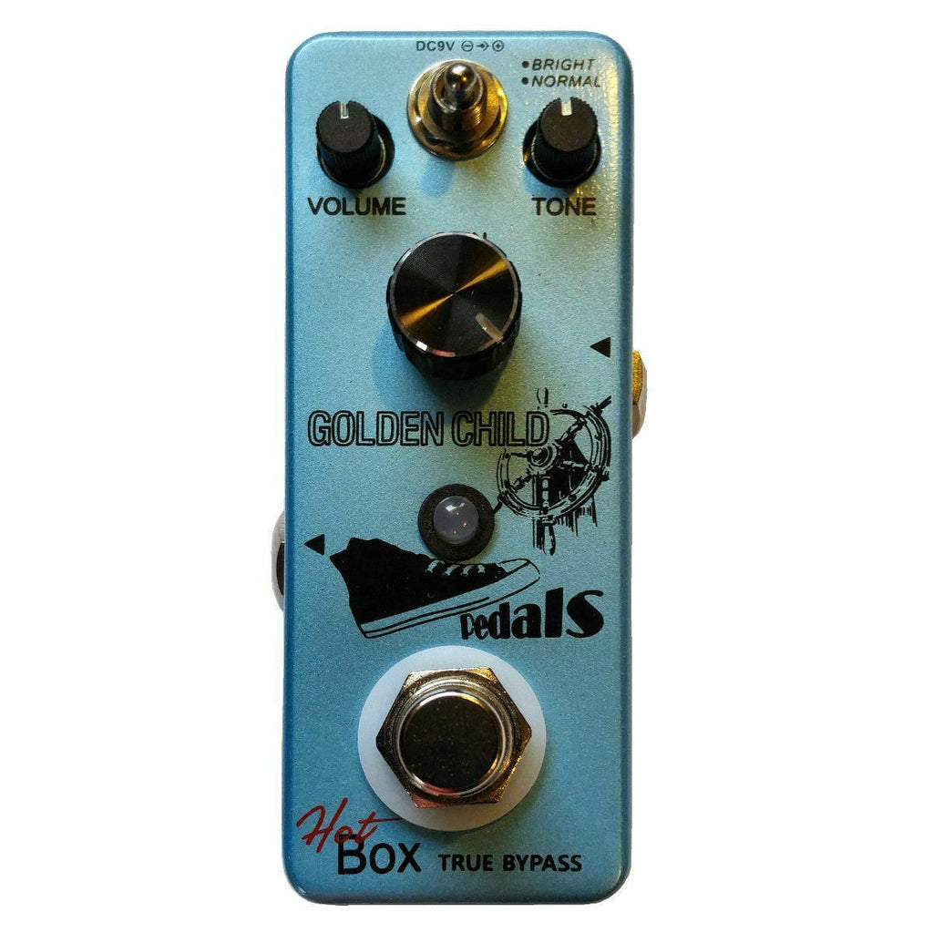 Hot Box Golden Child overdrive pedal - blue enclosure Volume Gain Tone controls