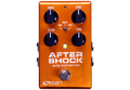 Source Audio SA246 Aftershock bass distortion pedal — orange enclosure, four knobs, engine toggle
