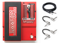 DigiTech Whammy 5 pitch shifting guitar pedal — red, with cables