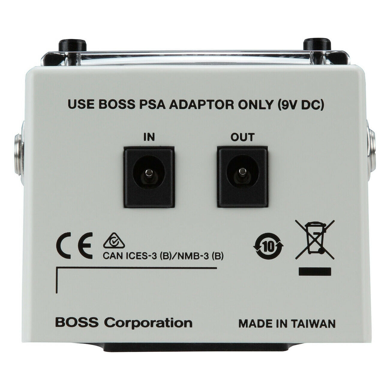 Boss TU-3S chromatic mini tuner input and output jacks