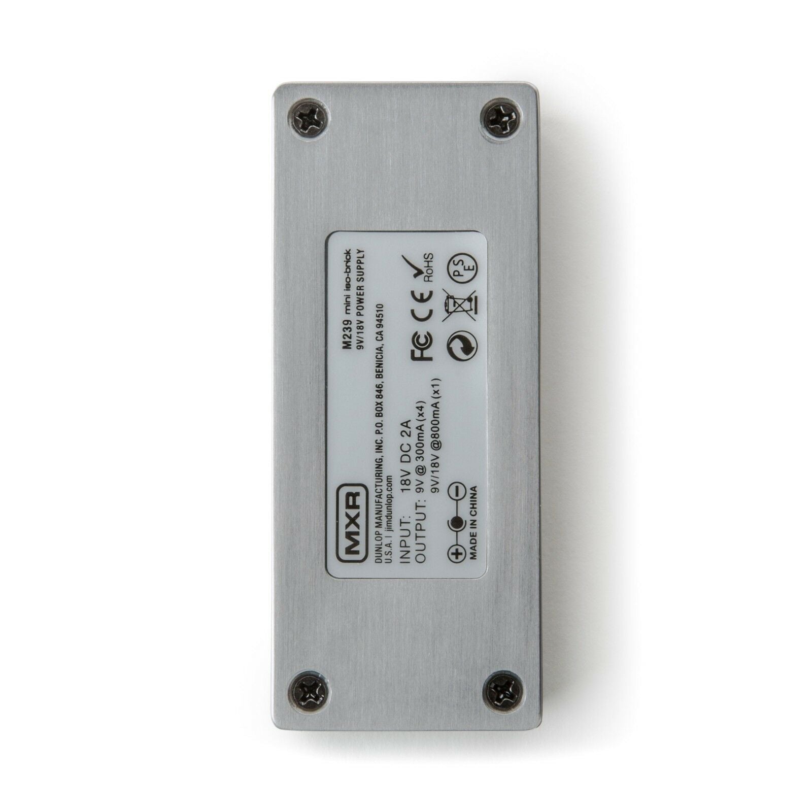 MXR M239 Mini Iso-Brick power supply — top view showing all 5 isolated outputs
