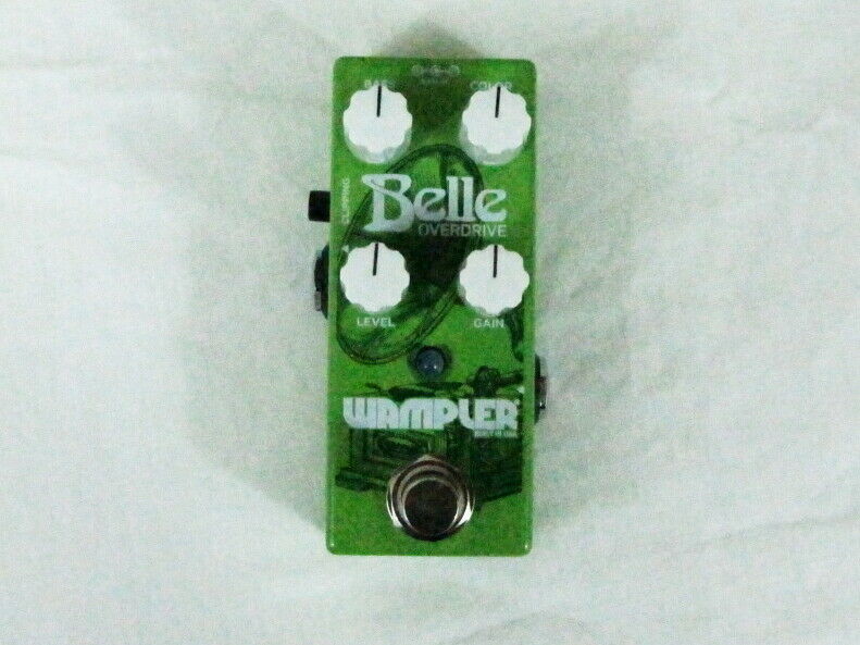 Wampler Belle transparent overdrive mini pedal — dark enclosure, front view