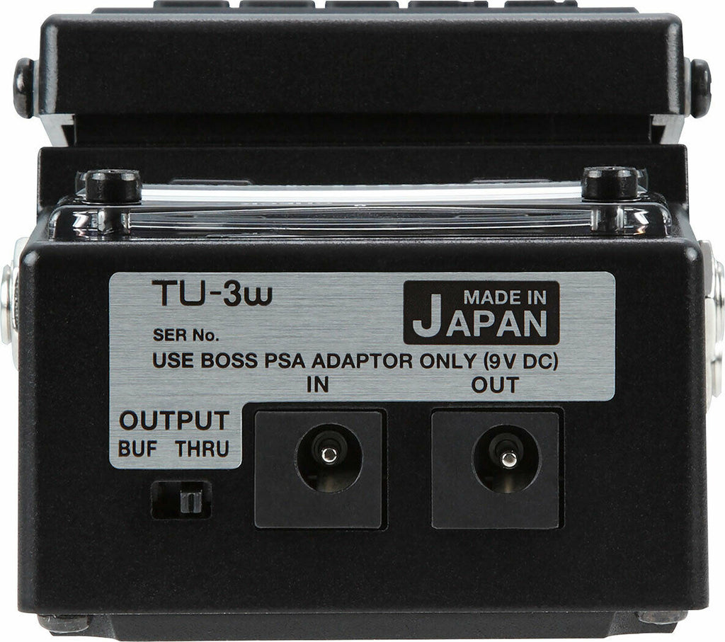 Boss TU-3W tuner pedal input and output jacks
