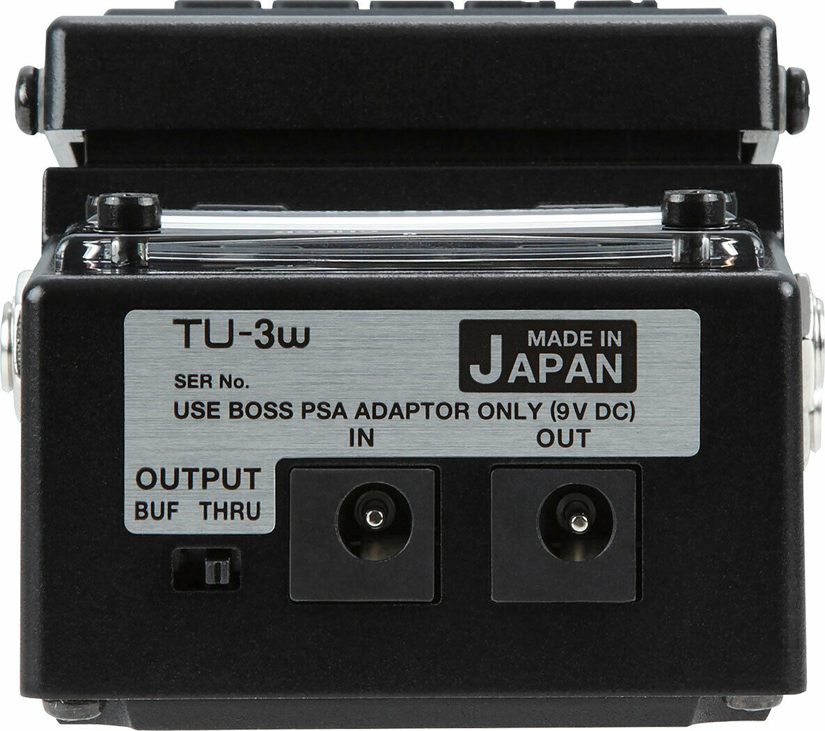 Boss TU-3W tuner pedal input and output jacks