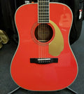 Fender Paramount PM-1E FSR acoustic-electric guitar — Fiesta Red body front