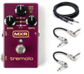 MXR M305 Tremolo pedal - purple enclosure with included guitar and patch cables
