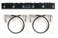 One Control Iguana Tail Loop switcher — black enclosure with two included patch cables