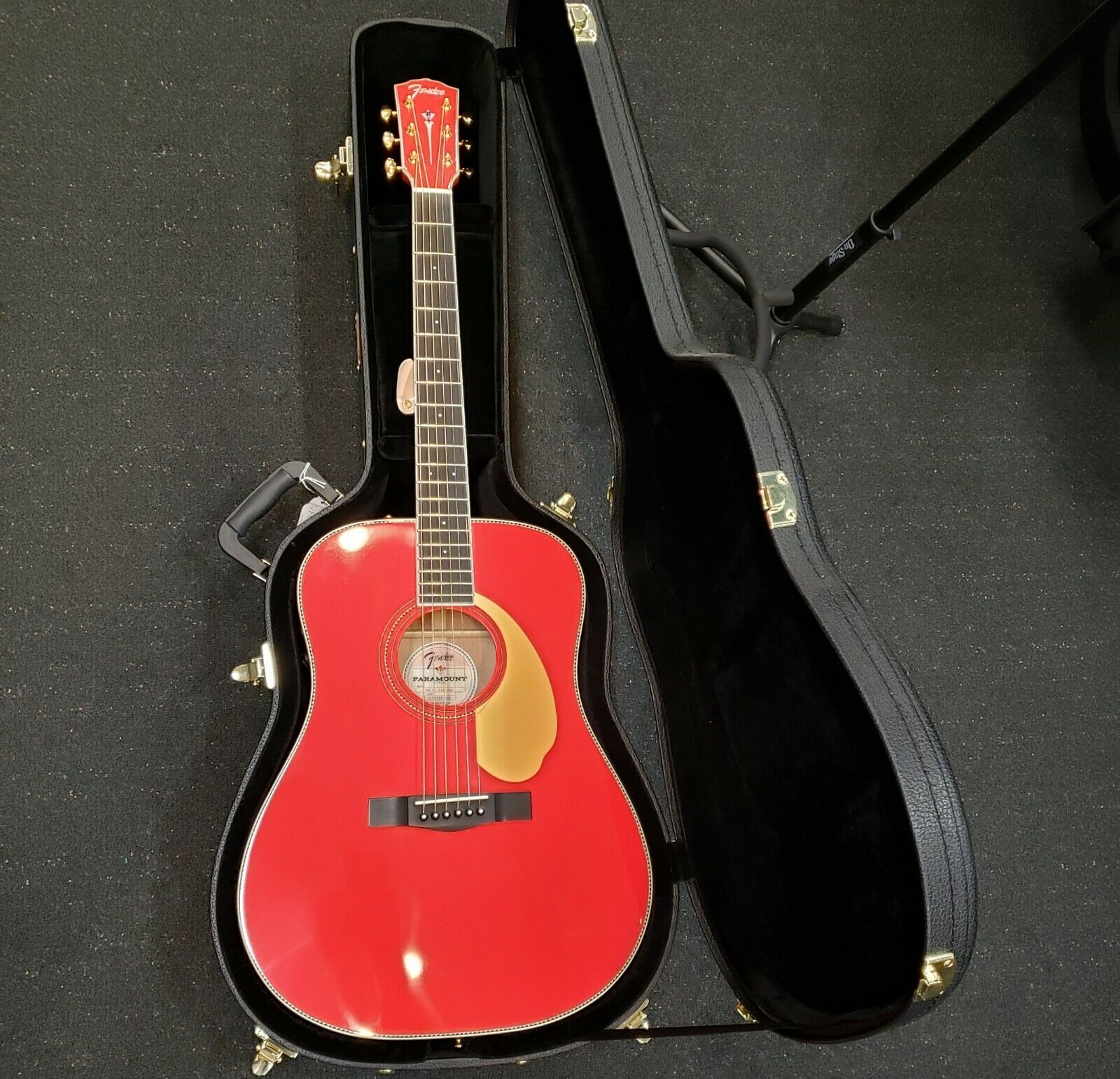 Fender Paramount PM-1E FSR acoustic-electric guitar — included hardshell case