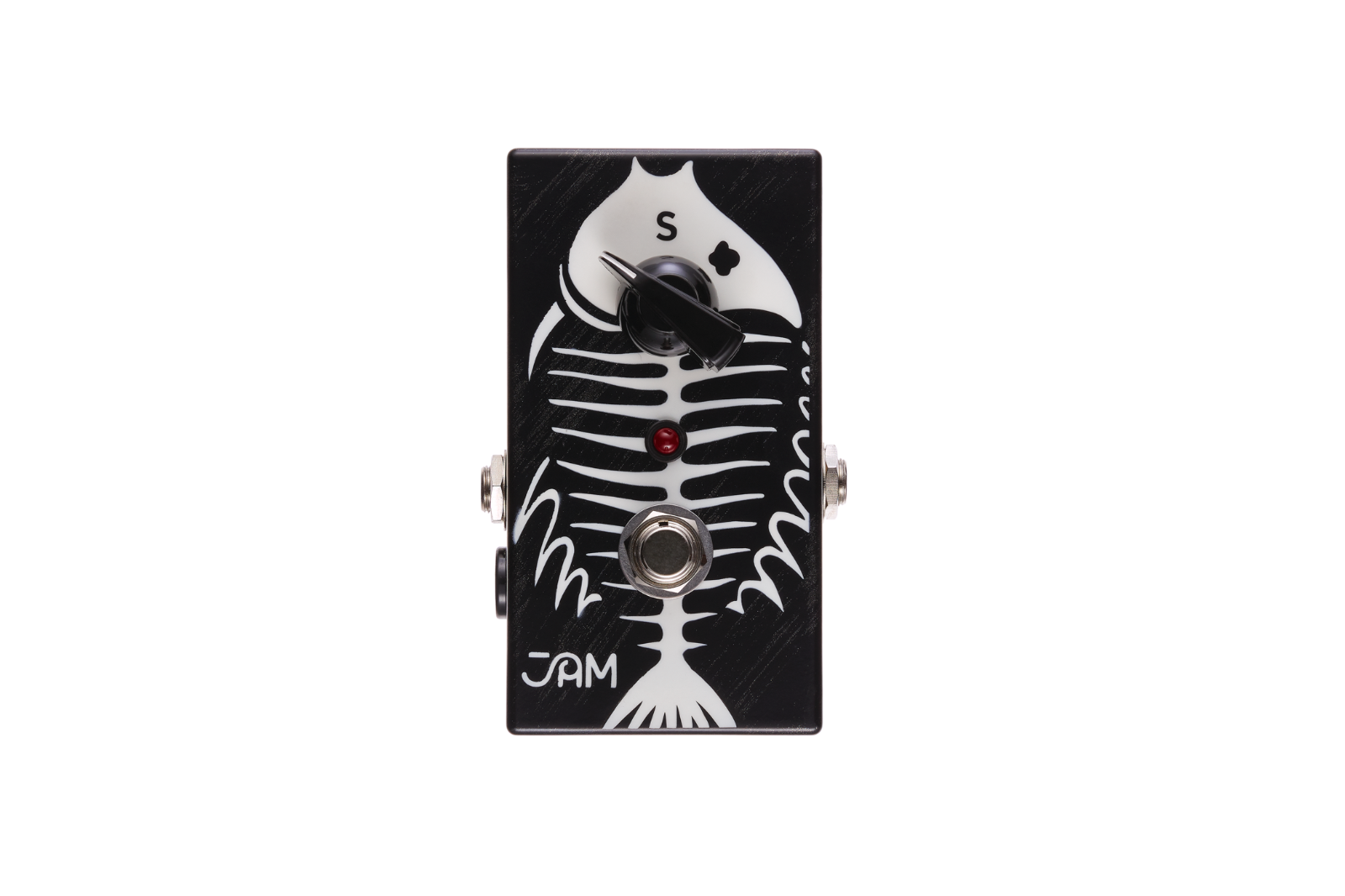 JAM Pedals Ripple Bass black 2-stage phaser guitar pedal top view