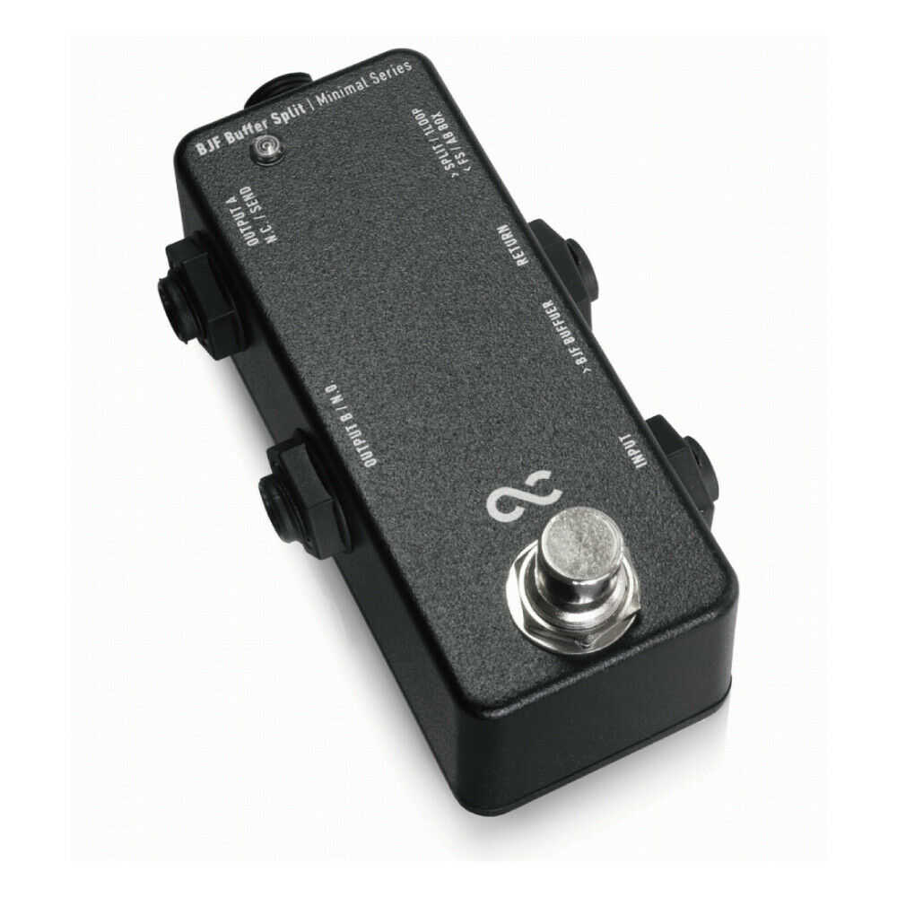 One Control BJF Buffer Split utility pedal — jacks and labels detail