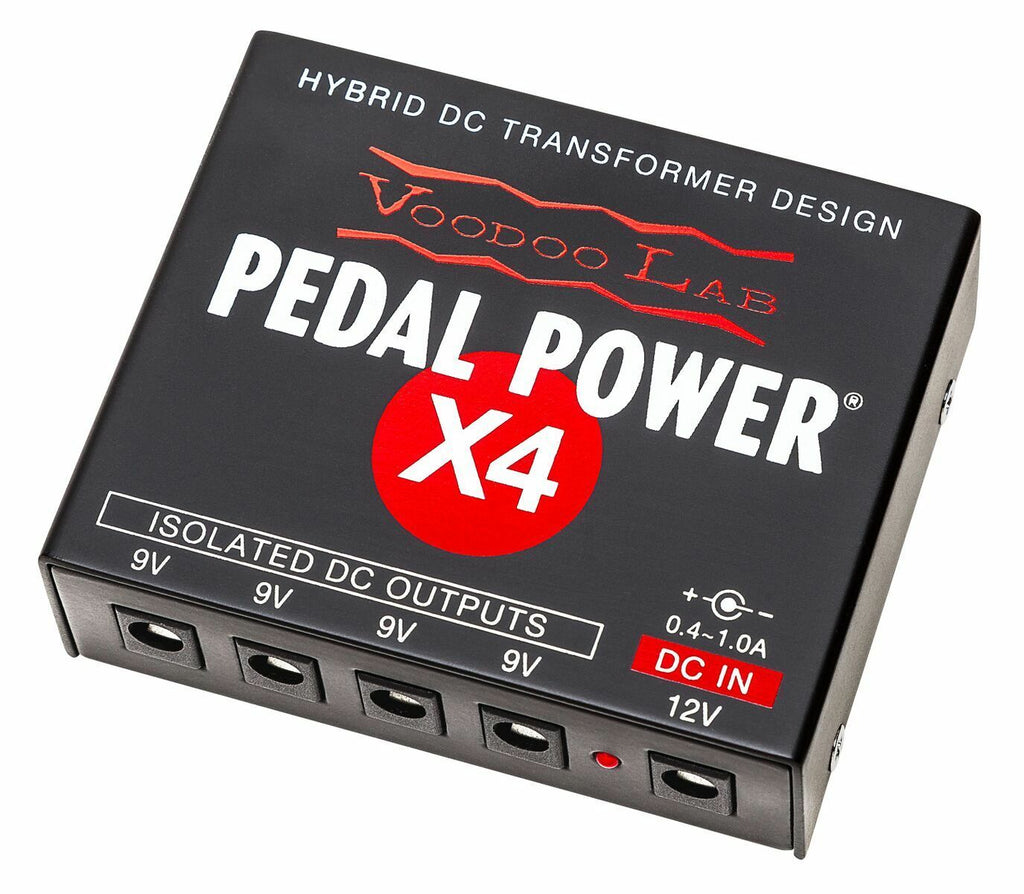 Voodoo Lab Pedal Power X4 — full package contents including power cables and 3M Dual Lock