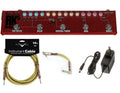 Tech 21 RK5 V2 Richie Kotzen Fly Rig pedal - red enclosure with tweed cables and power supply