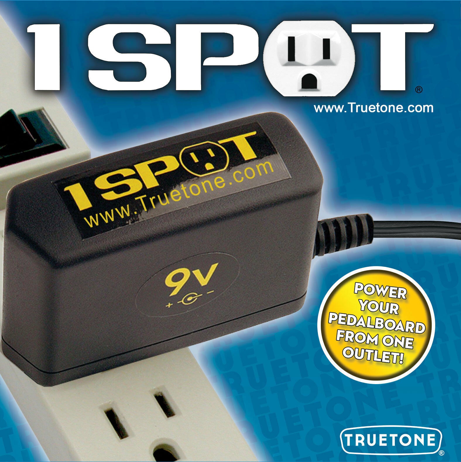 Truetone 1 Spot 9V DC power supply for guitar pedalboards