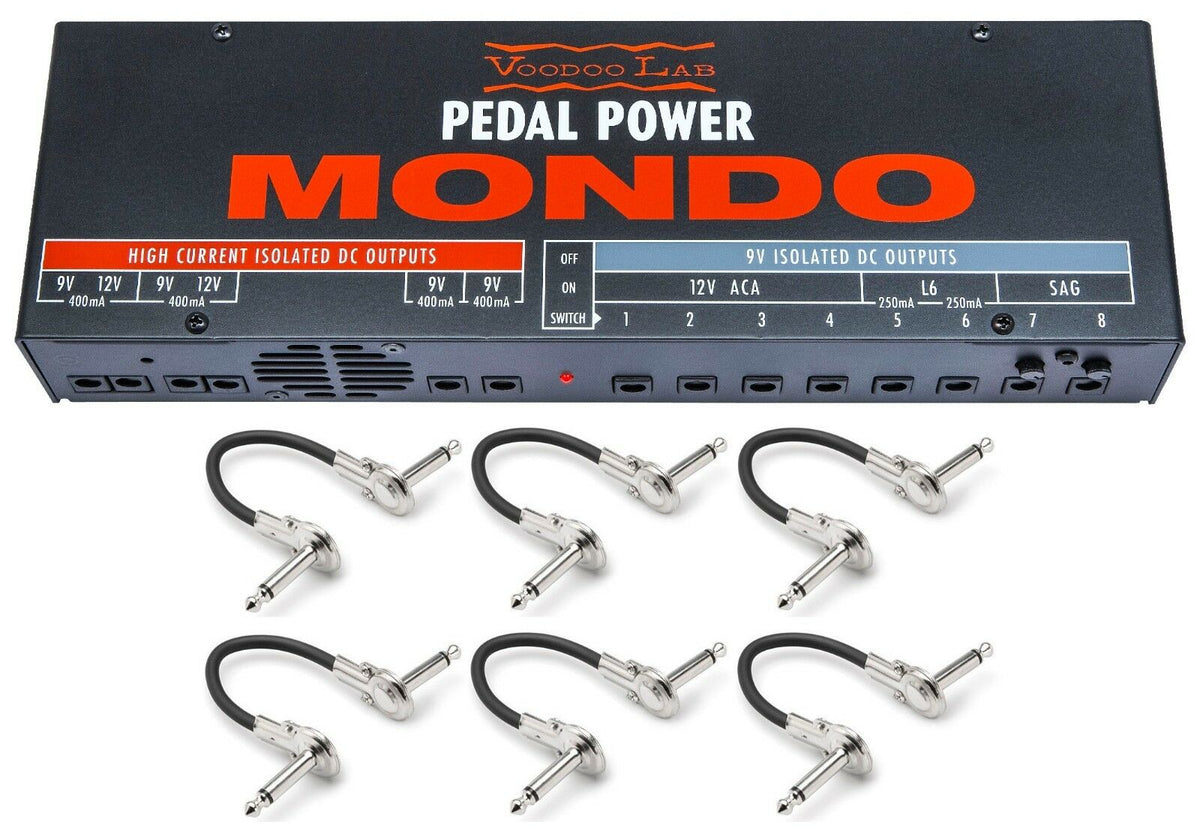 Voodoo Lab Pedal Power Mondo power supply - black unit with six included patch cables