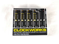 Used Electro-Harmonix Clockworks Rhythm Generator Synthesizer pedal, black enclosure, top view