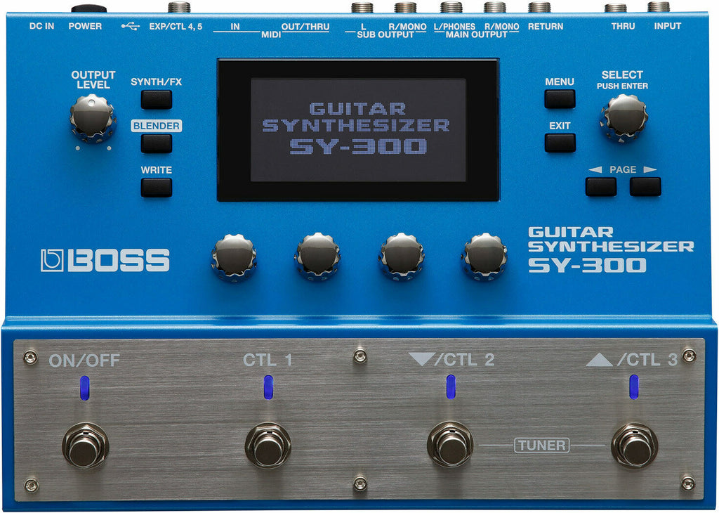 Boss SY-300 guitar synthesizer top panel view