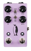 JHS Emperor V2 chorus/vibrato pedal — lavender enclosure with penguin art