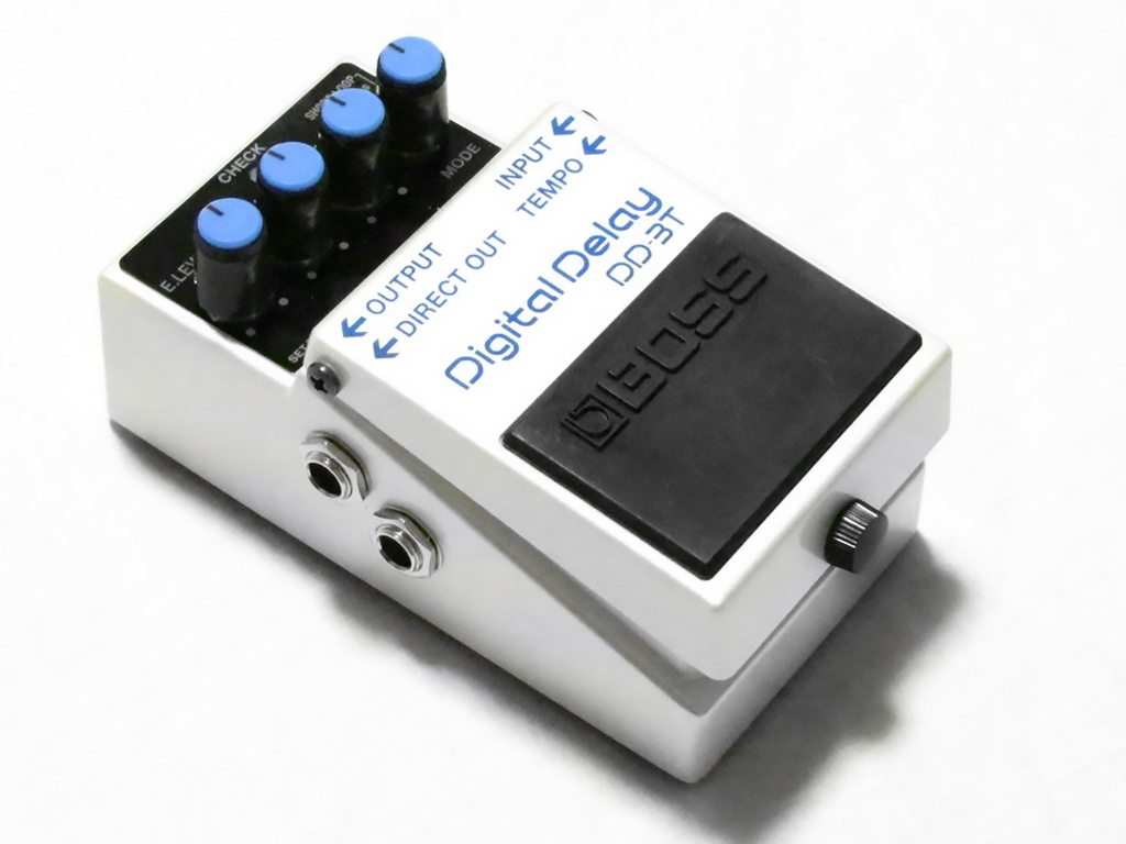Used Boss DD-3T Digital Delay pedal showing jacks and Boss logo