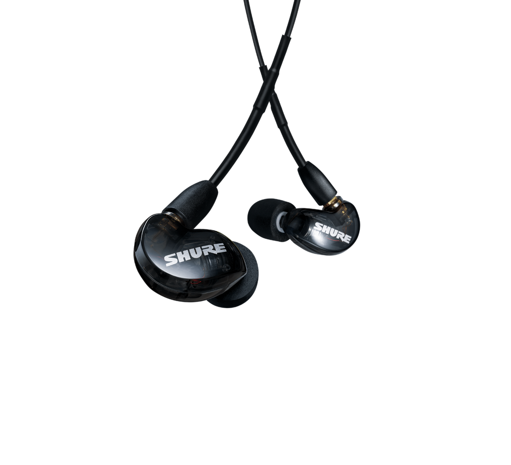 Shure AONIC 215 black earphones fit kit and carrying case