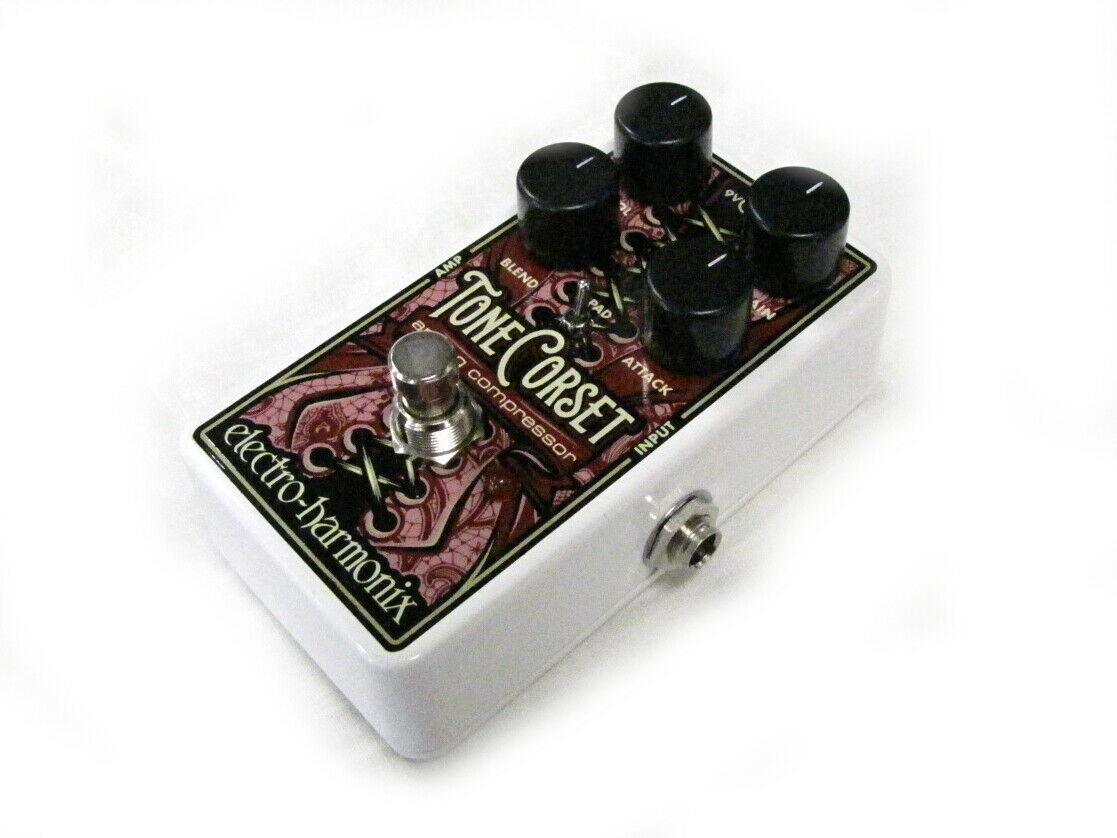 Electro-Harmonix Tone Corset analog compressor pedal — side angle