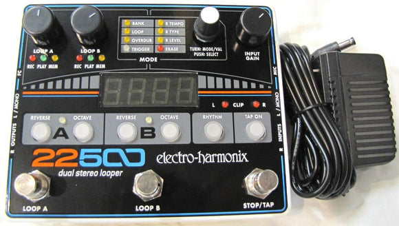 Used Electro-Harmonix EHX 22500 Dual Stereo Looper Guitar Effects Pedal