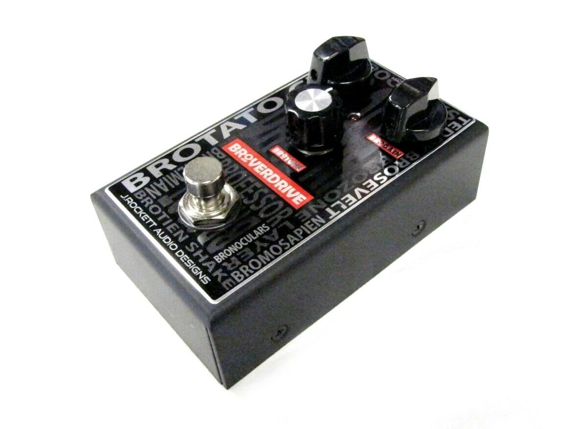 J Rockett Broverdrive overdrive pedal — angled view