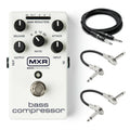 MXR M87 Bass Compressor pedal — white enclosure with included cables