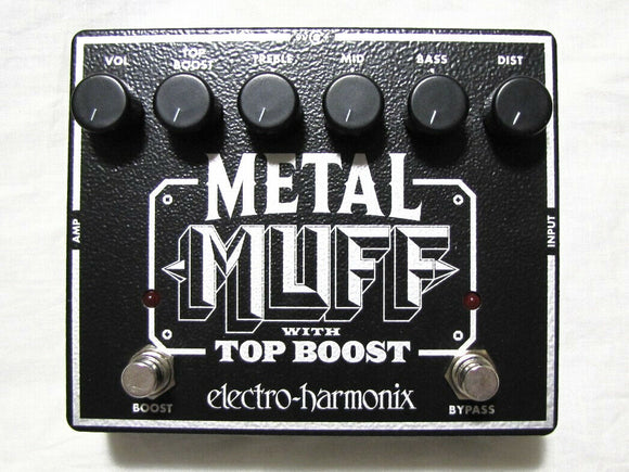 Used Electro-Harmonix EHX Metal Muff Distortion w/ Top Boost Guitar Pedal