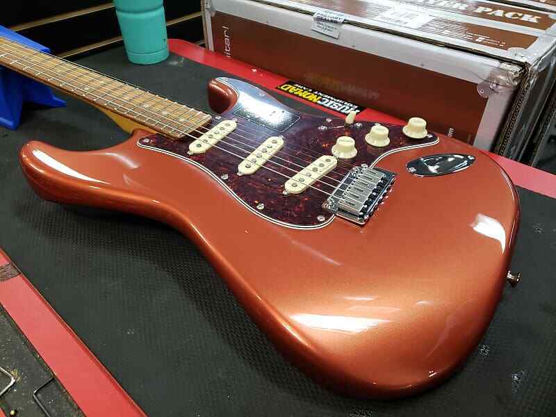 Fender Player Plus Stratocaster electric guitar — full body with gig bag