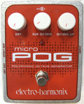 Electro-Harmonix Micro POG octave generator red pedal front