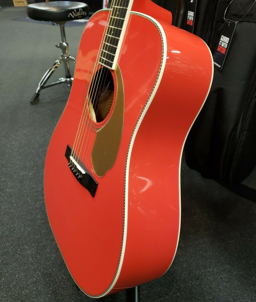 Fender Paramount PM-1E FSR acoustic-electric guitar — ebony fingerboard and inlays