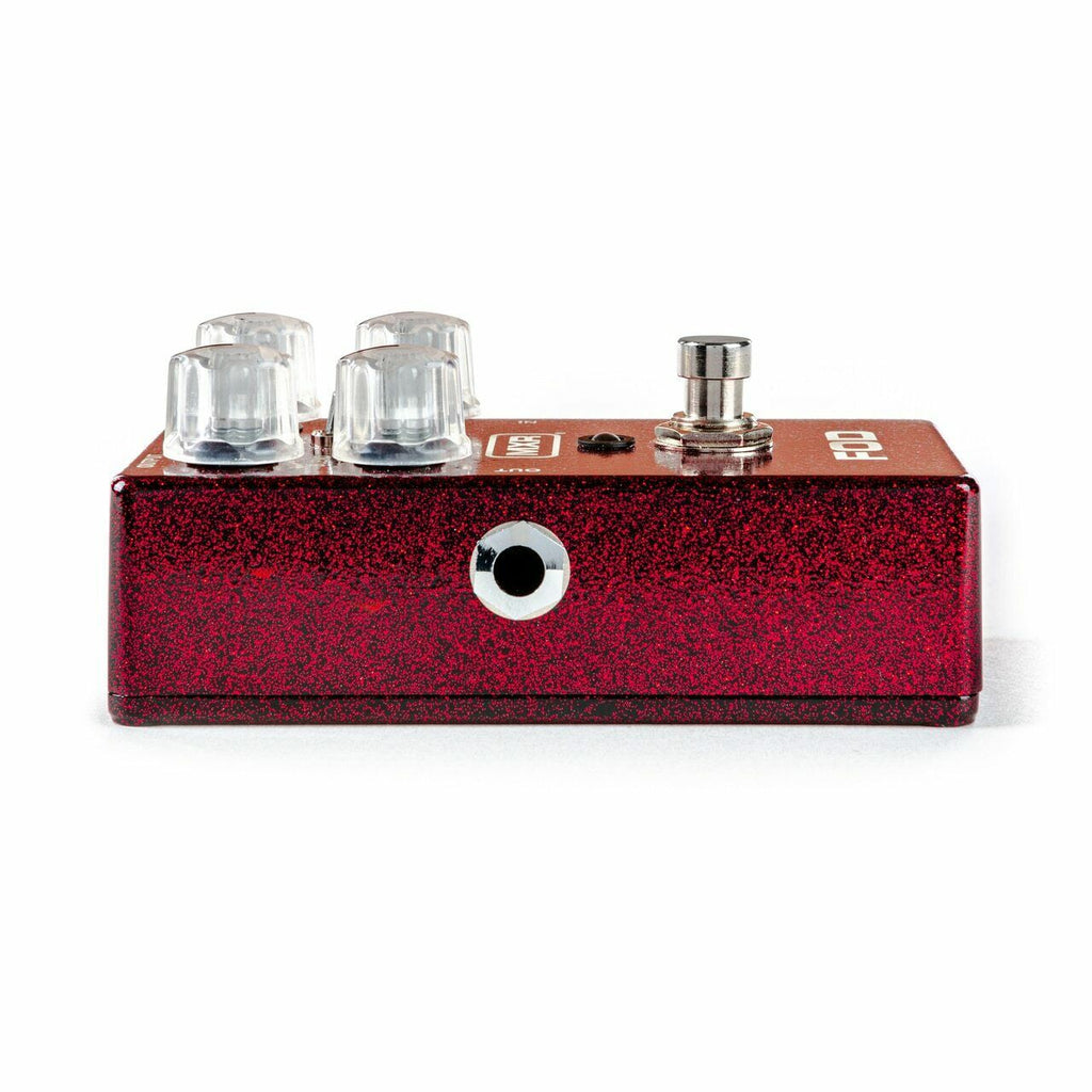MXR M251 FOD Drive overdrive pedal — right side jack and switch detail