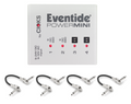 Eventide PowerMini Adapter Kit isolated power supply — front view with 4 patch cables