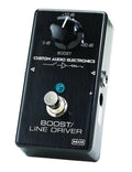 MXR MC401 CAE Boost/Line Driver pedal — black brushed enclosure, angled view