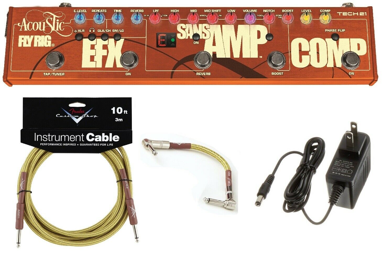 New Tech 21 Acoustic Fly Rig Sansamp Guitar Effects Pedal