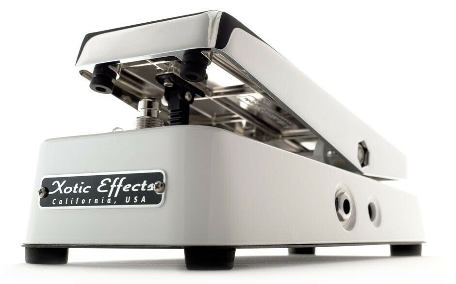 Xotic XW-1 Wah guitar effects pedal, angled view