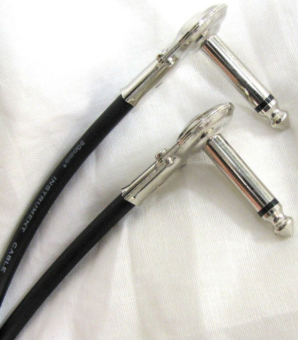 Hosa IRG-101 low-profile right-angle guitar patch cable 1 foot — connector close-up