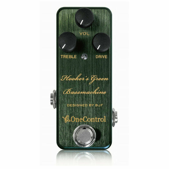 New One Control Hooker's Green Bass Machine Overdrive Bass Guitar Effects Pedal