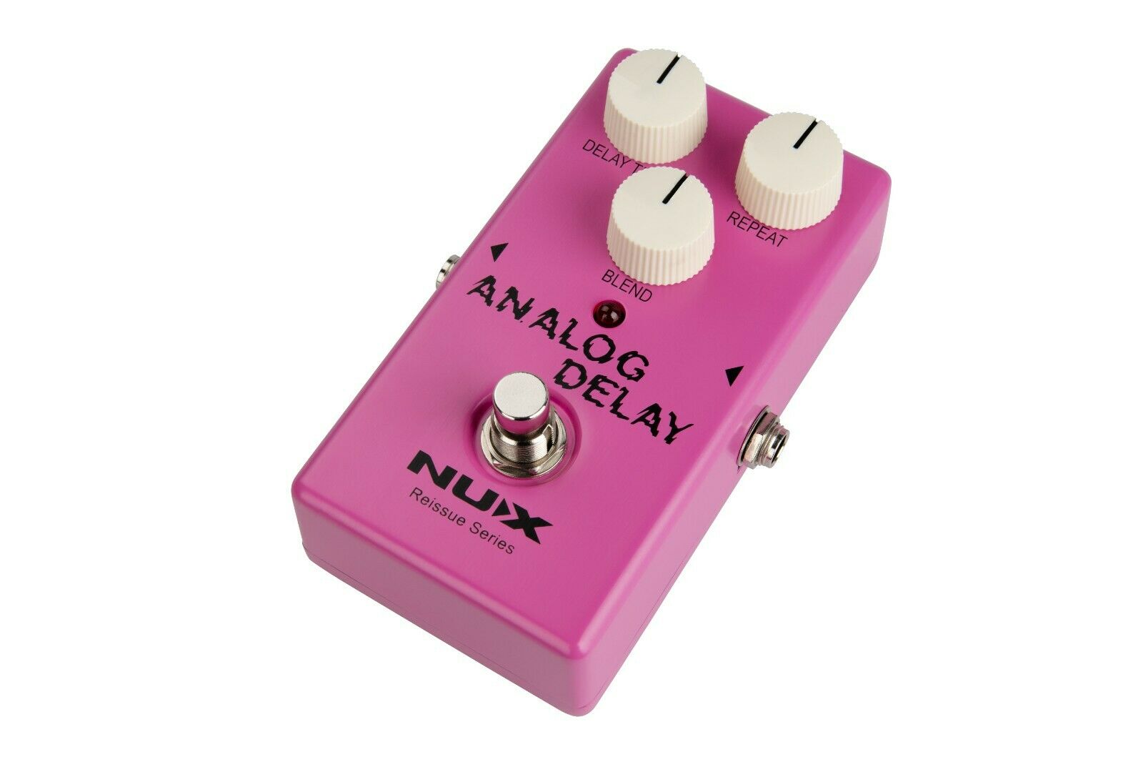 NUX Analog Delay pedal — side input output jacks