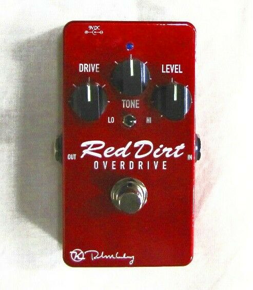 Keeley Red Dirt overdrive guitar pedal — red enclosure, Drive, Tone, Level controls, mint condition