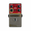 Keeley DynaTrem dynamic tremolo pedal — red and silver enclosure, front view with Depth, Rate, Shape, Level knobs