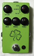 JHS Clover preamp boost pedal - green enclosure with black knobs and EQ rotary switch